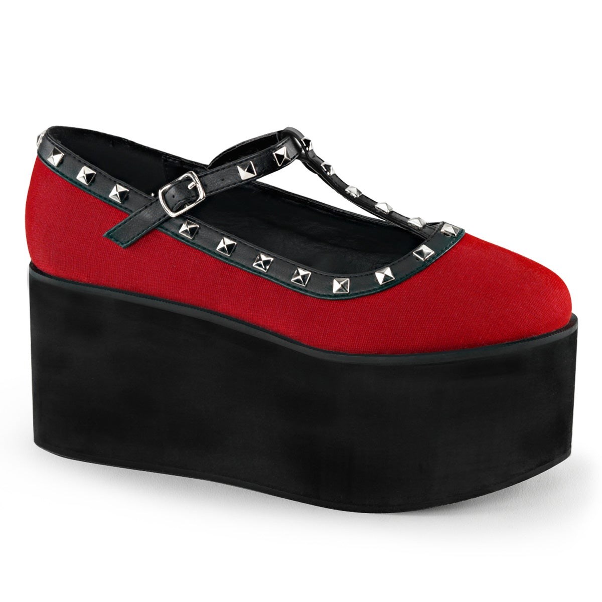 Red Demonia Click-07 Canvas Women\'s Platform Shoes | 47FEPW