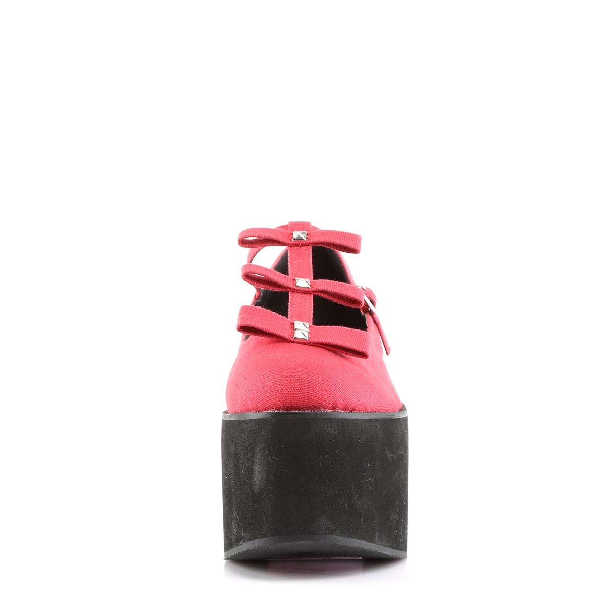 Red Demonia Click-08 Canvas Women's Platform Shoes | 57IBER