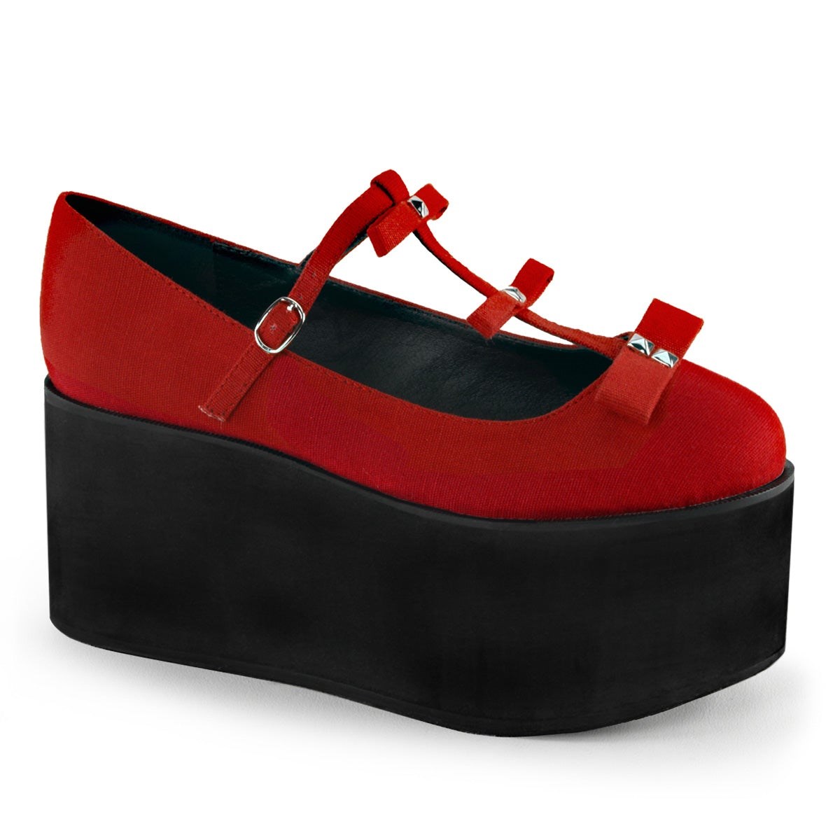 Red Demonia Click-08 Canvas Women\'s Platform Shoes | 57IBER