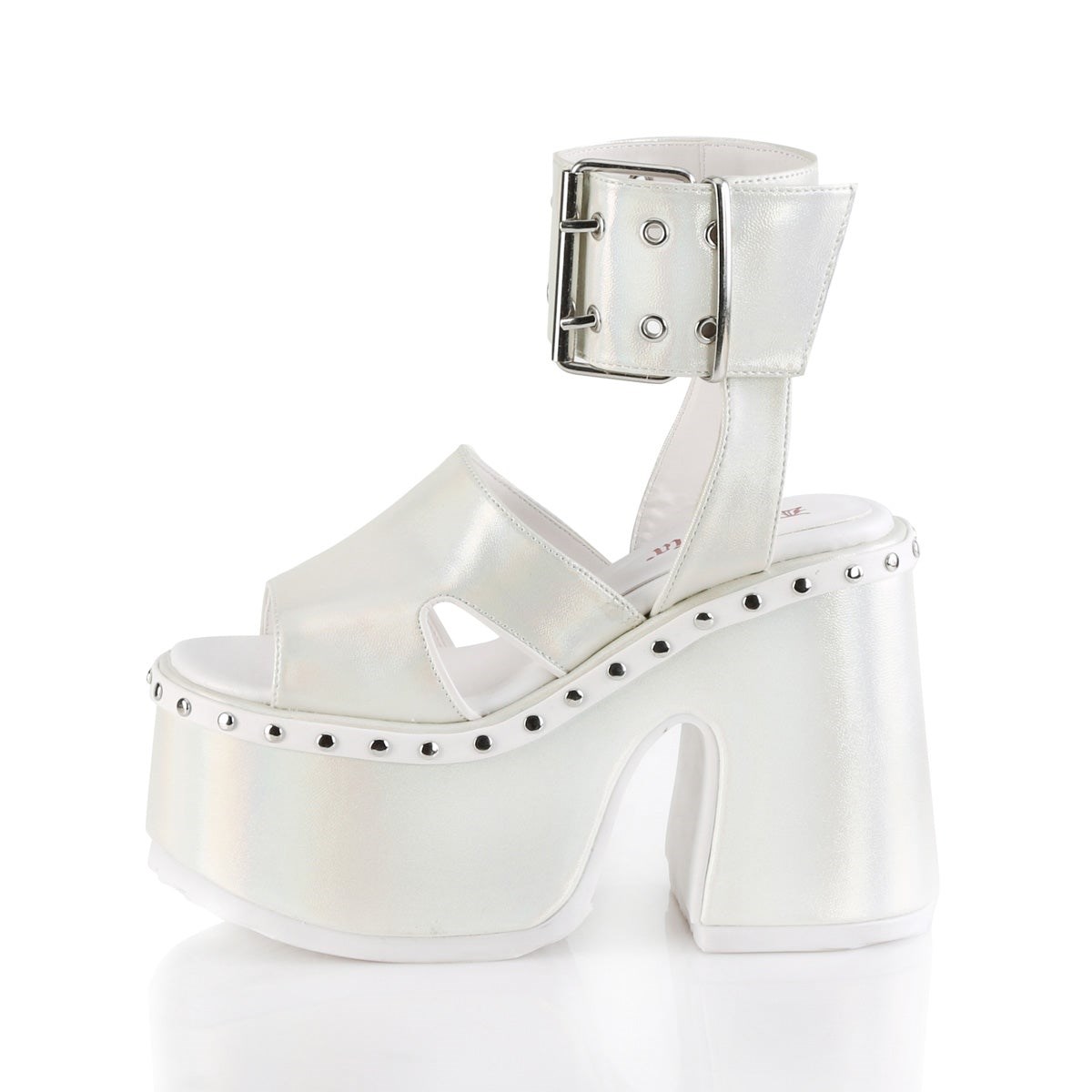 White Demonia Camel-102 Hologram Women's Sandals | 76XJLF