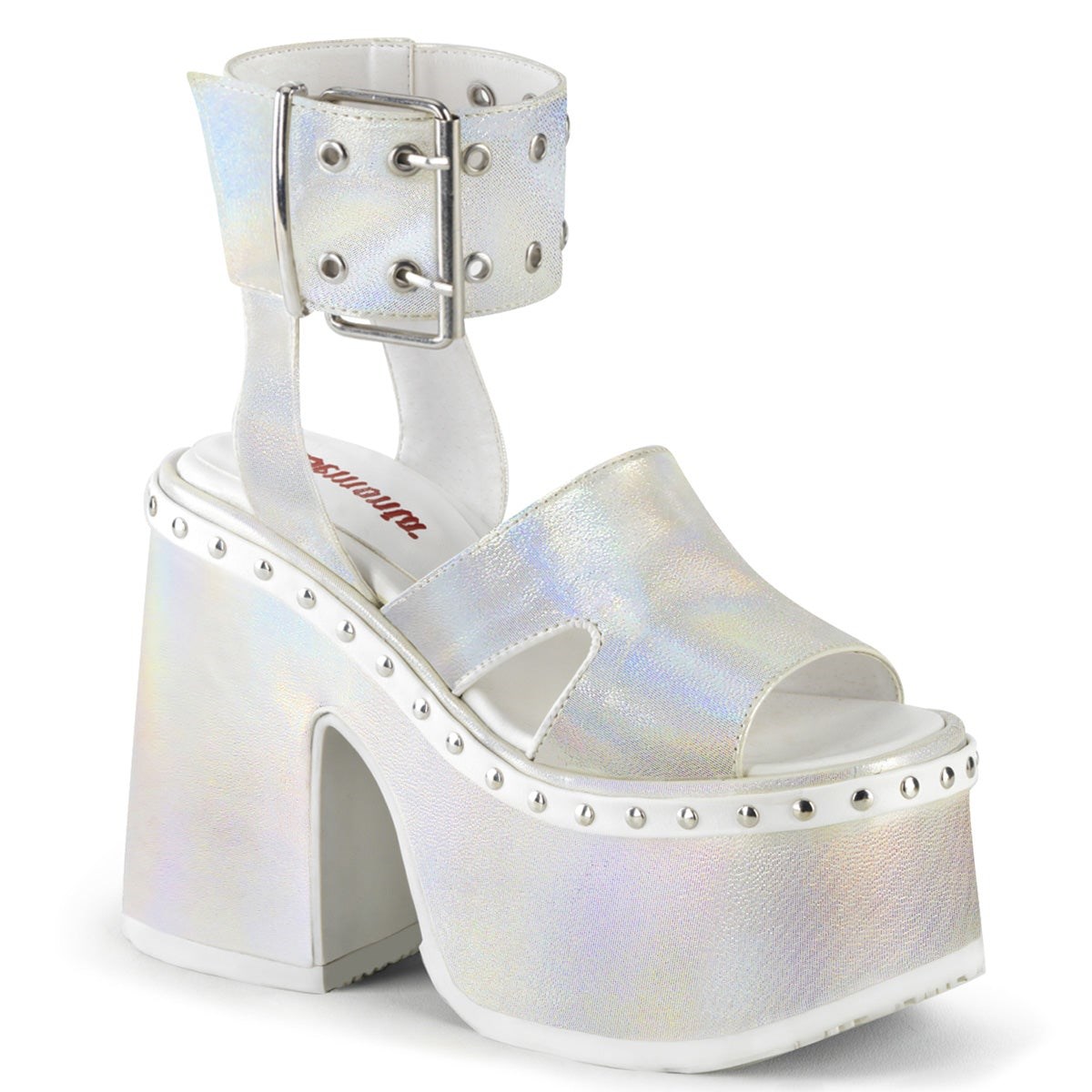 White Demonia Camel-102 Hologram Women\'s Sandals | 76XJLF