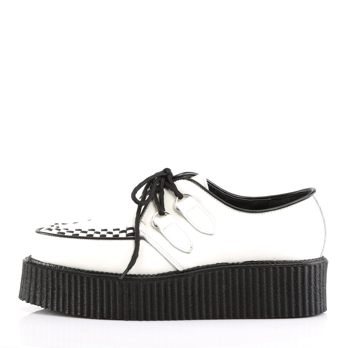 White Demonia Creeper-402 Leather Women's Creepers Shoes | 19VIBJ