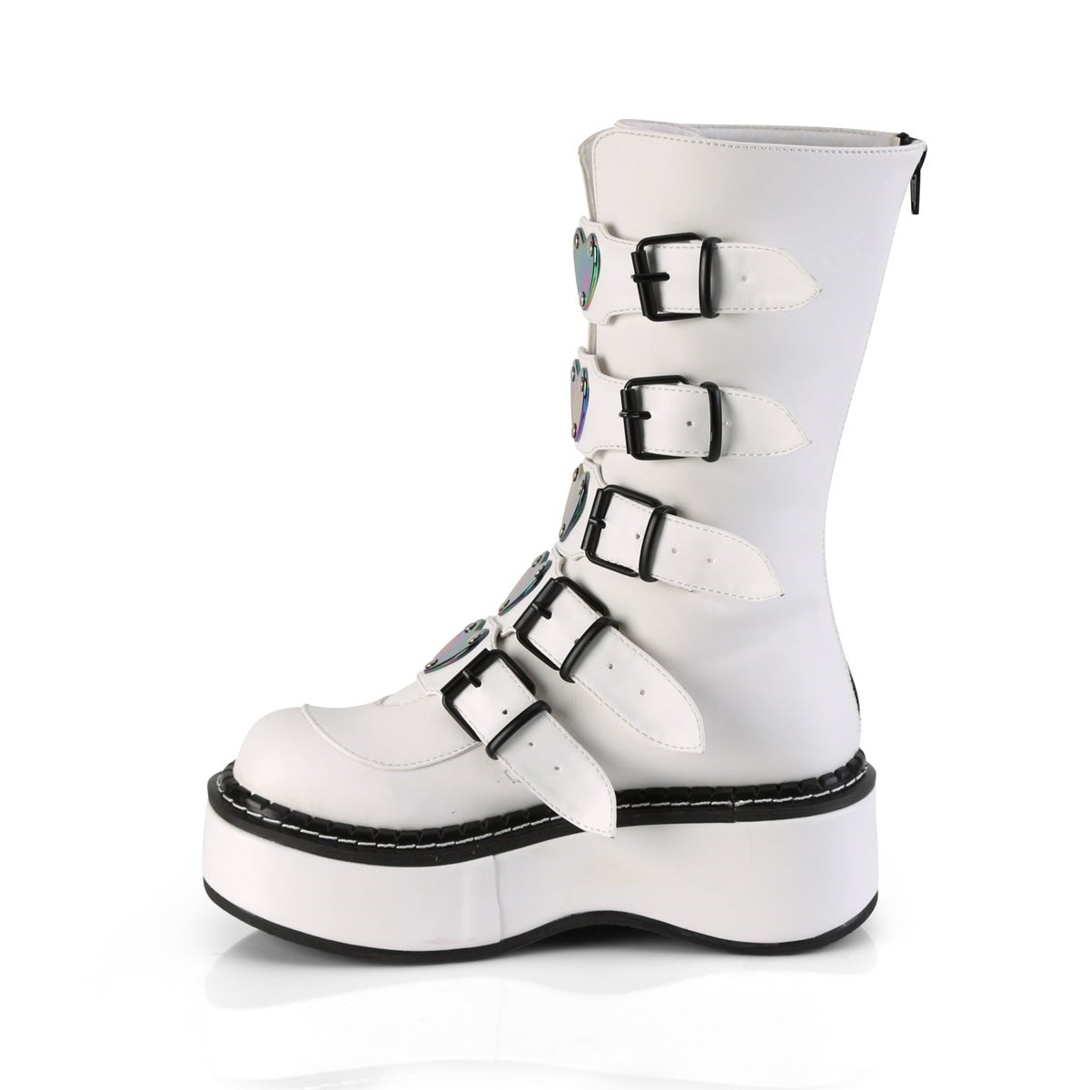 White Demonia Emily-330 Vegan Leather Women's Knee-high Boots | 30LAJD