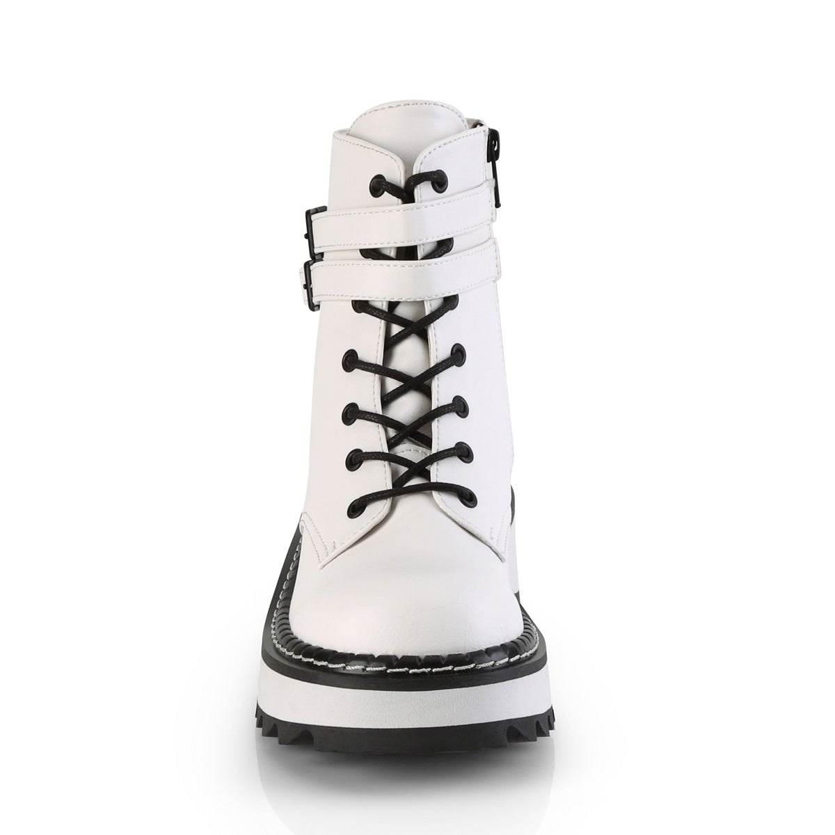 White Demonia Lilith-152 Vegan Leather Women's Ankle Boots | 12FZLA