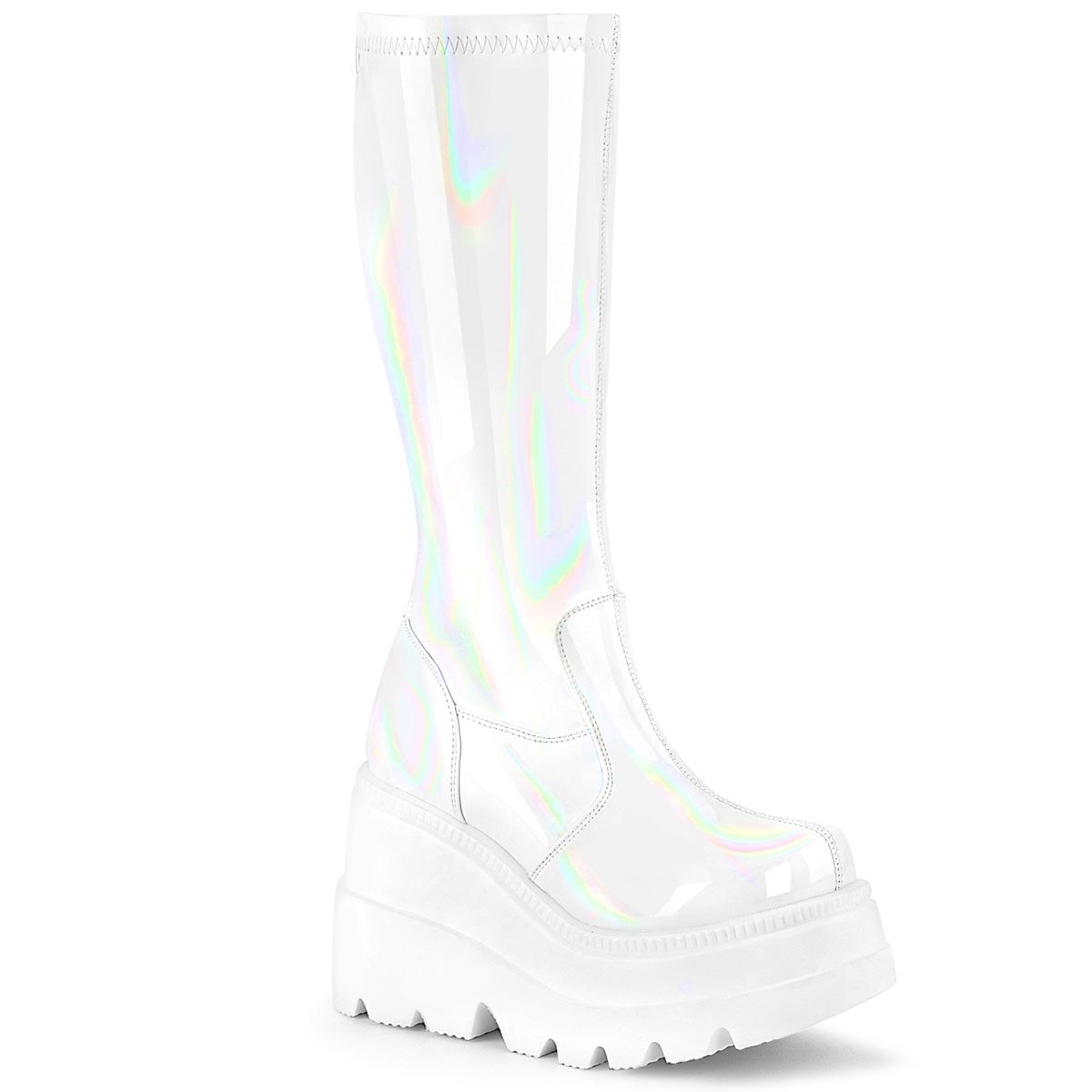 White Demonia Shaker-65 Hologram Women\'s Ankle Boots | 75IYZV