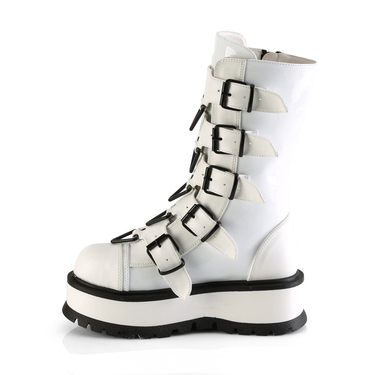 White Demonia Slacker-160 Patent Women's Ankle Boots | 40IXCM