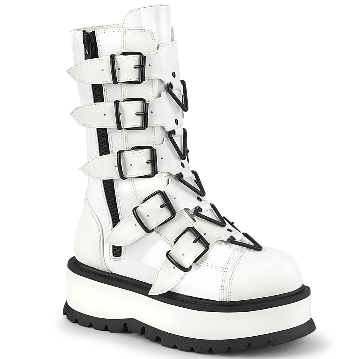 White Demonia Slacker-160 Patent Women\'s Ankle Boots | 40IXCM