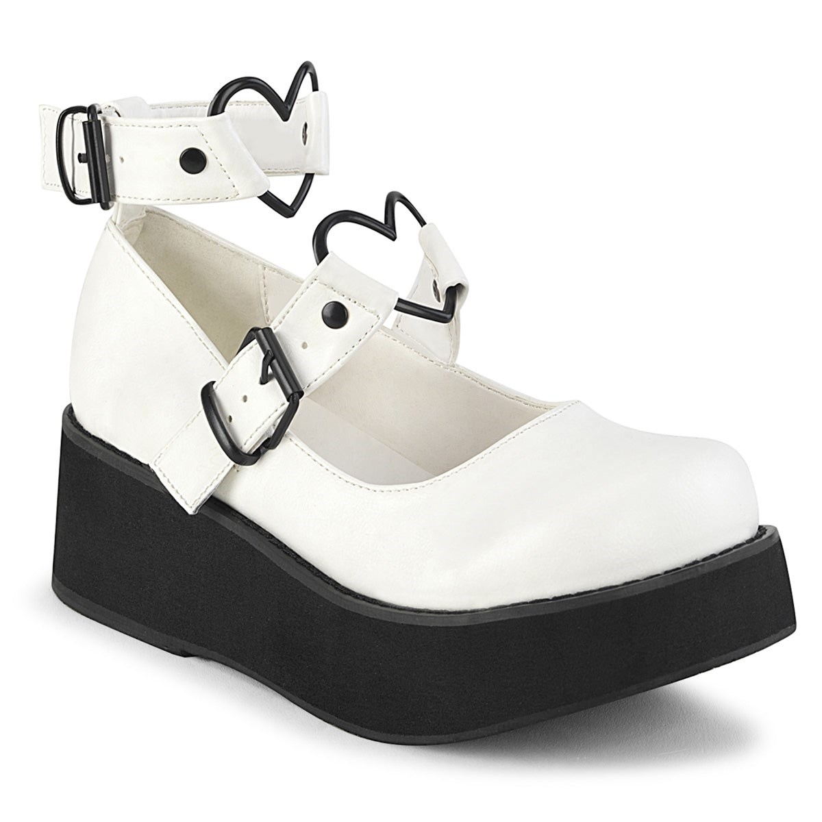 White Demonia Sprite-02 Vegan Leather Women\'s Mary Jane Shoes | 90MGLF