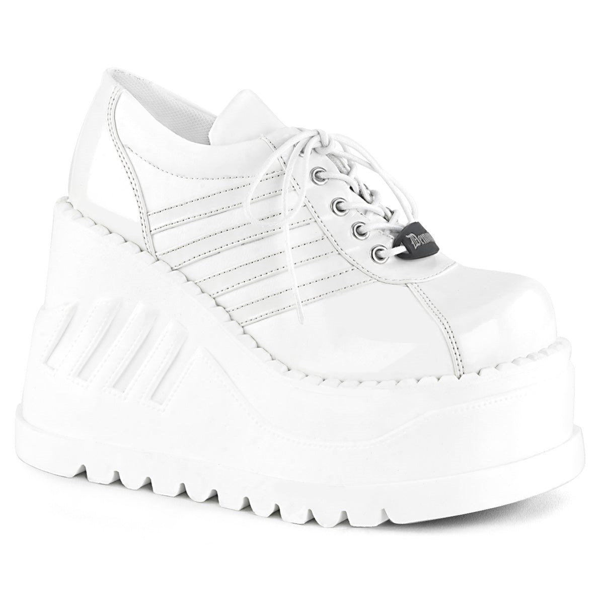 White Demonia Stomp-08 Vegan Leather Women\'s Platform Shoes | 84HWJY