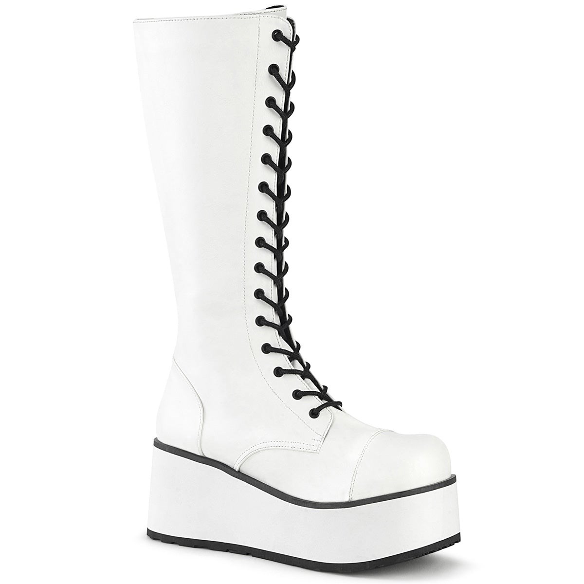 White Demonia Trashville-502 Vegan Leather Women\'s Over-the-knee Boots | 56TRBQ