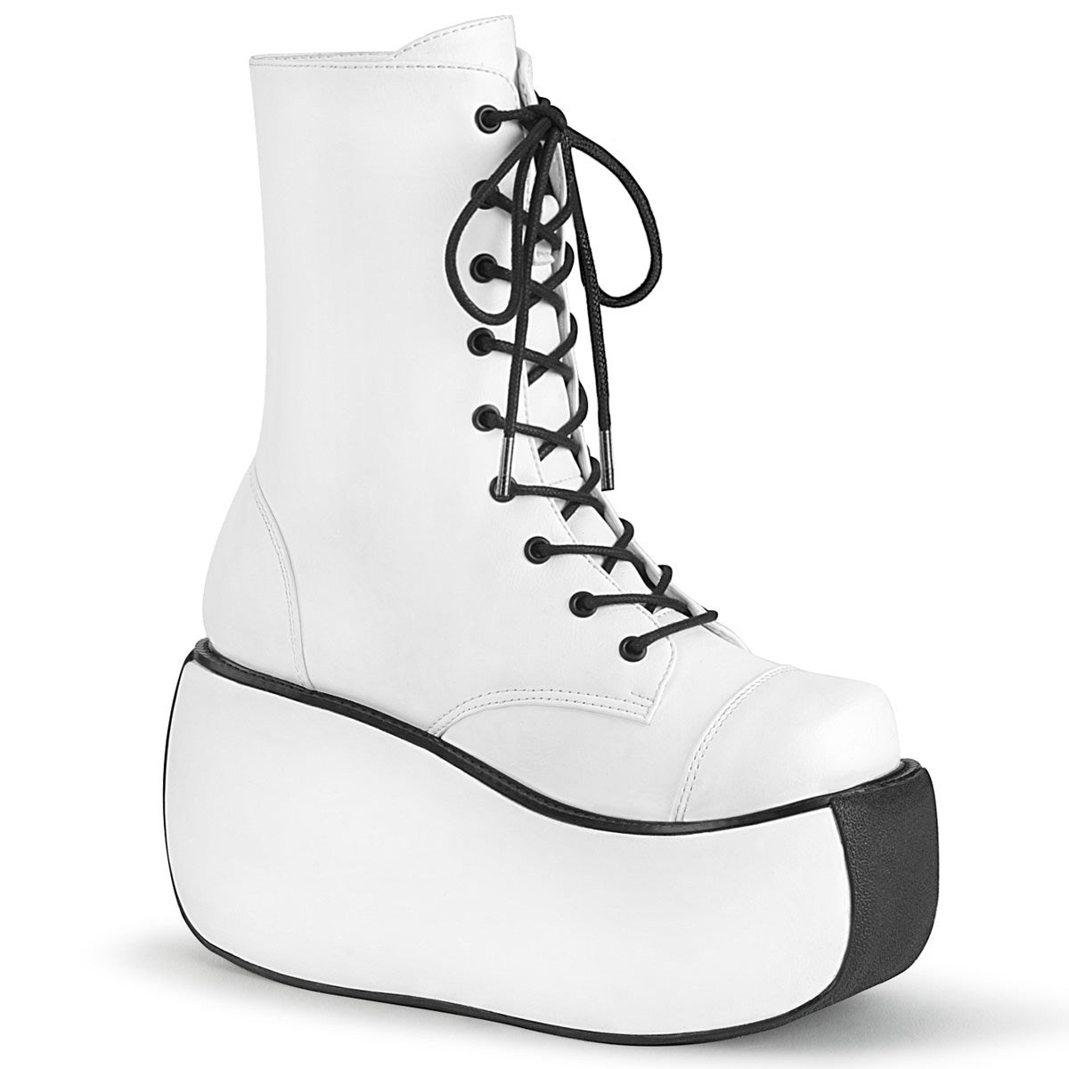 White Demonia Violet-120 Vegan Leather Women\'s Ankle Boots | 48CJGV