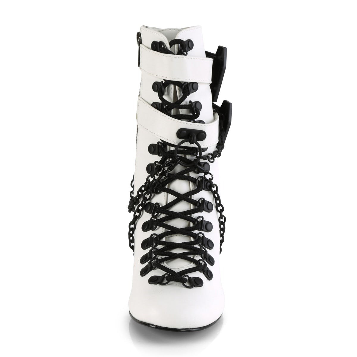 White Demonia Vivika-128 Vegan Leather Women's Ankle Boots | 71IKXQ